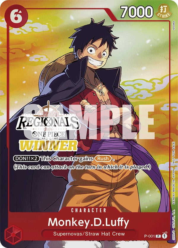 Monkey.D.Luffy (Offline Regional 2024 Vol. 2) [Winner] [One Piece Promotion Cards] | North Valley Games
