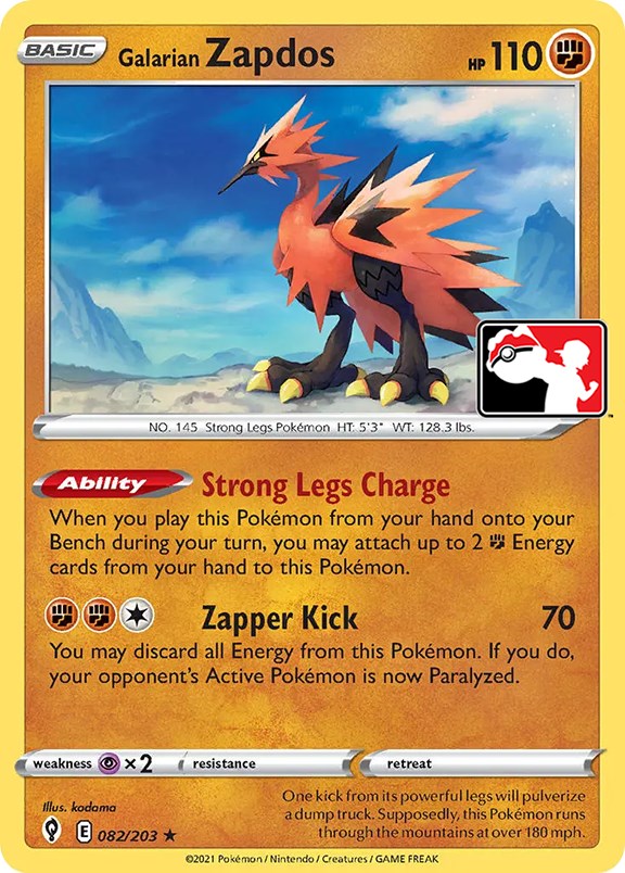 Galarian Zapdos (082/203) [Prize Pack Series One] | North Valley Games