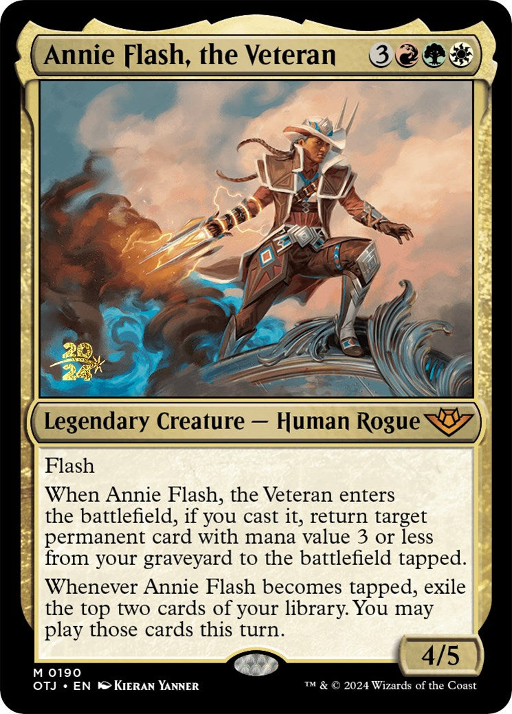 Annie Flash, the Veteran [Outlaws of Thunder Junction Prerelease Promos] | North Valley Games