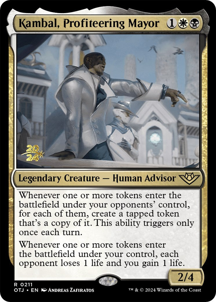Kambal, Profiteering Mayor [Outlaws of Thunder Junction Prerelease Promos] | North Valley Games