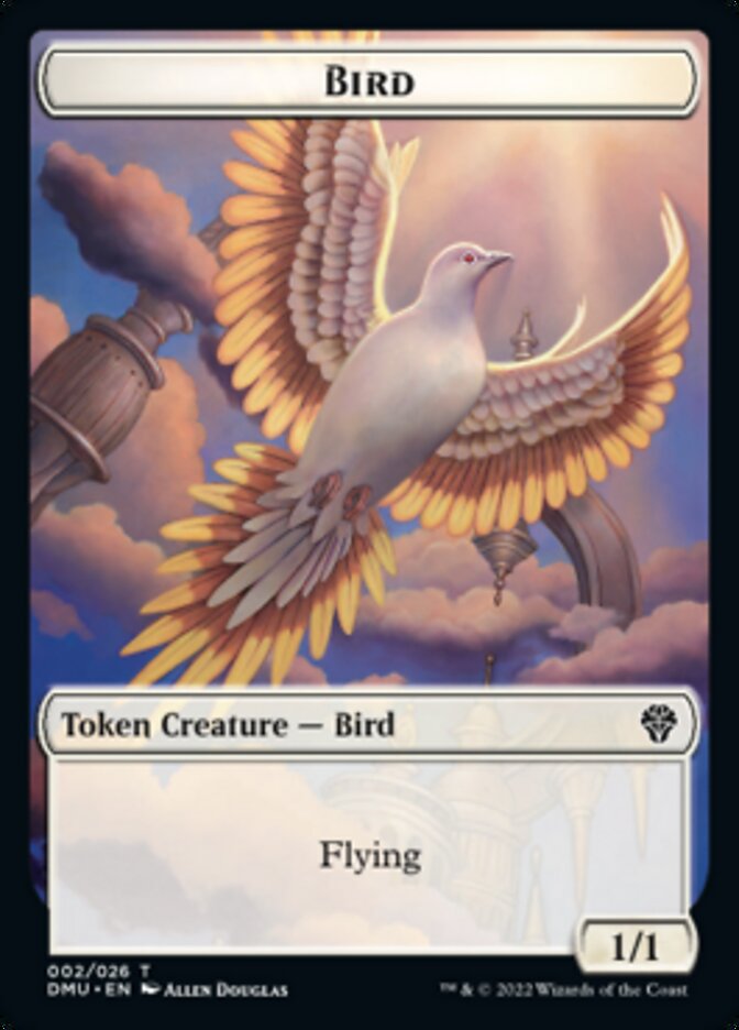 Bird (002) // Monk Double-Sided Token [Dominaria United Tokens] | North Valley Games