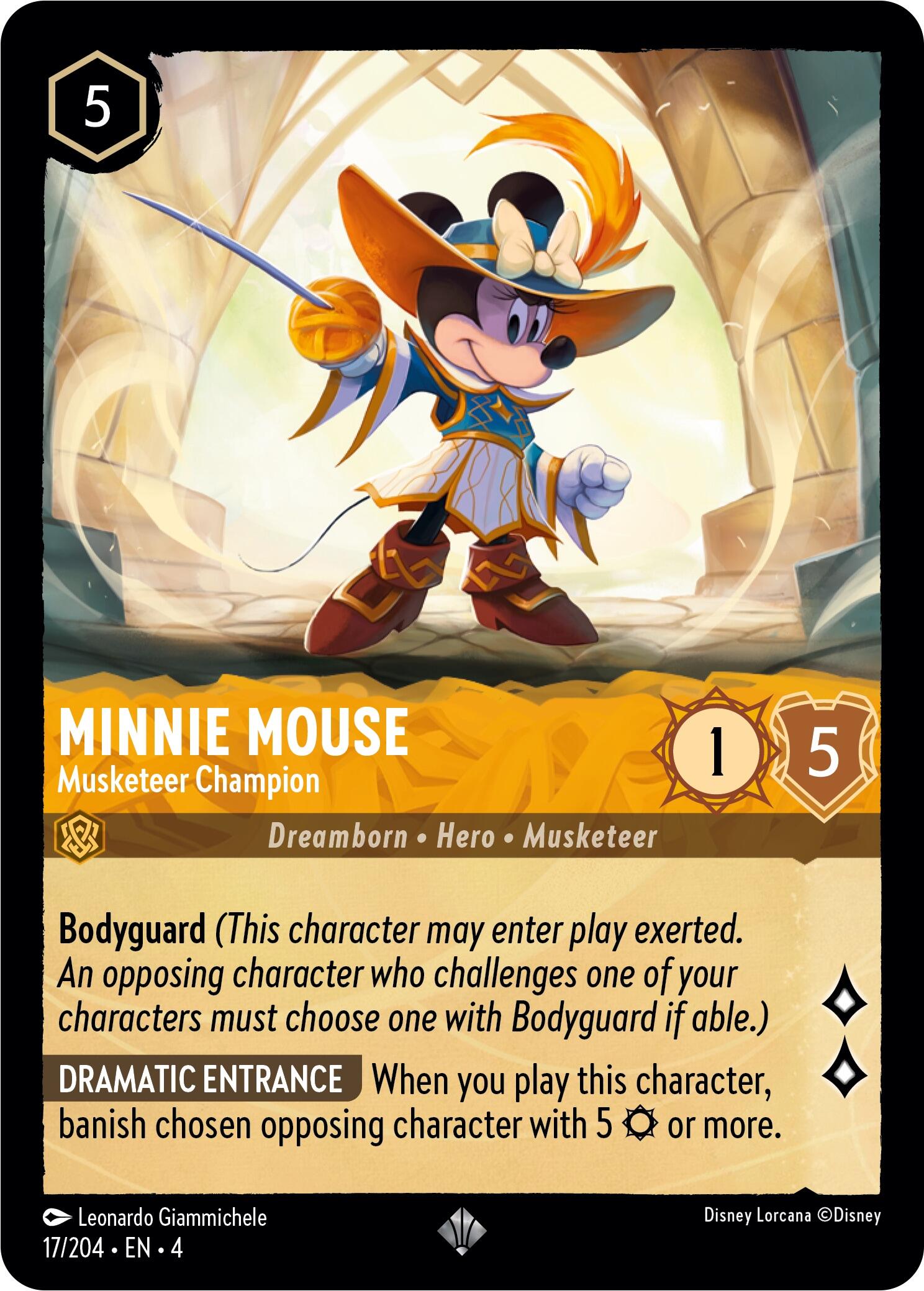 Minnie Mouse - Musketeer Champion (17/204) [Ursula's Return] | North Valley Games
