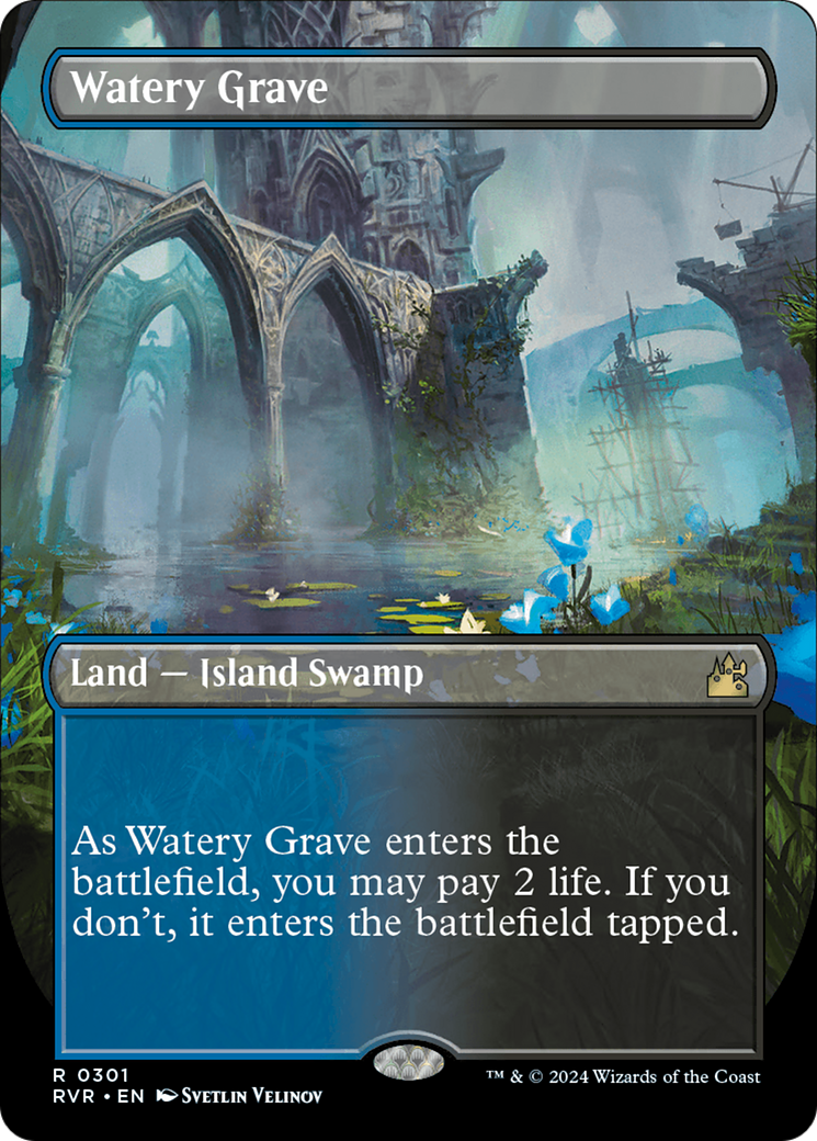 Watery Grave (Borderless) [Ravnica Remastered] | North Valley Games