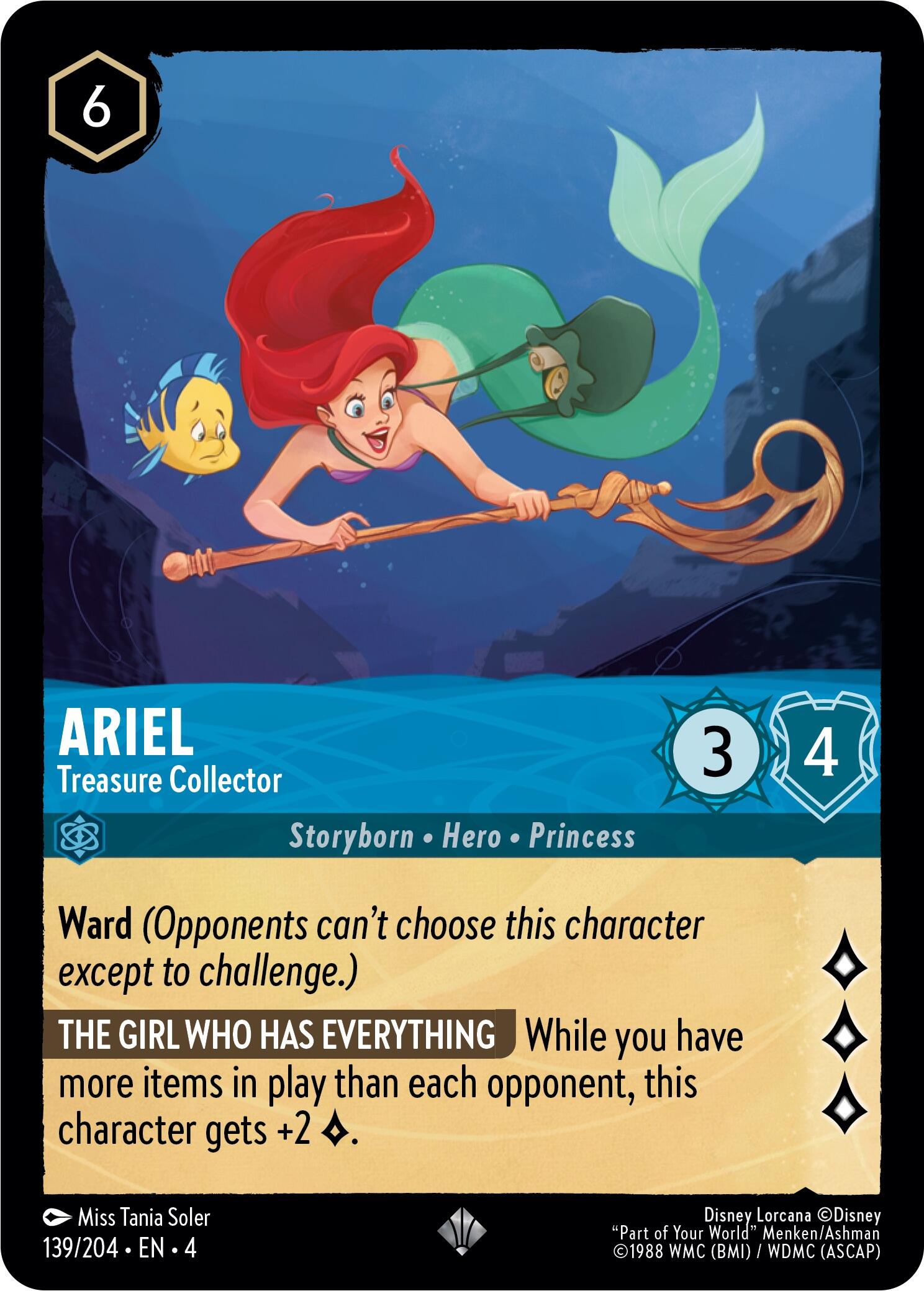 Ariel - Treasure Collector (139/204) [Ursula's Return] | North Valley Games