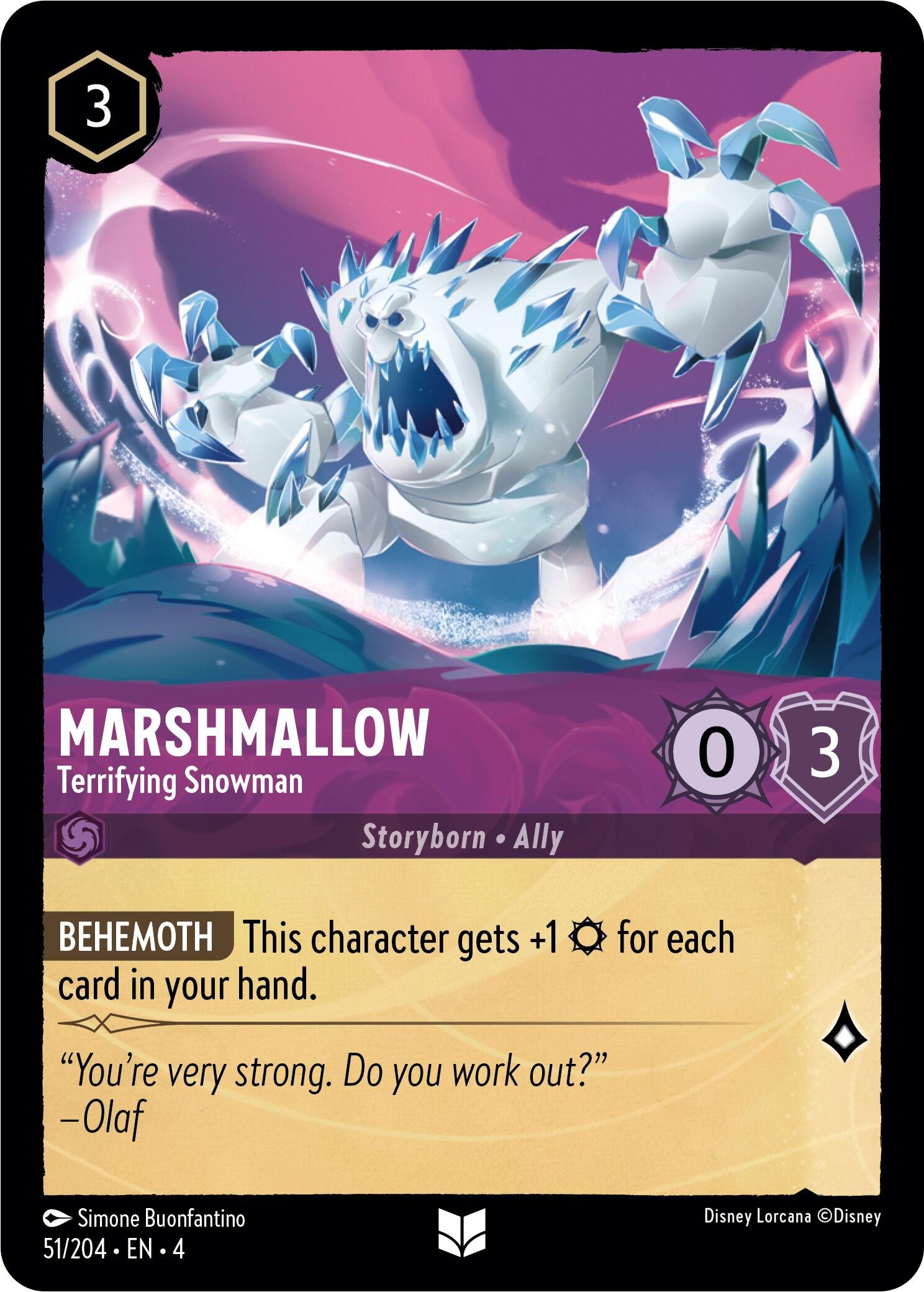 Marshmallow - Terrifying Snowman (51/204) [Ursula's Return] | North Valley Games