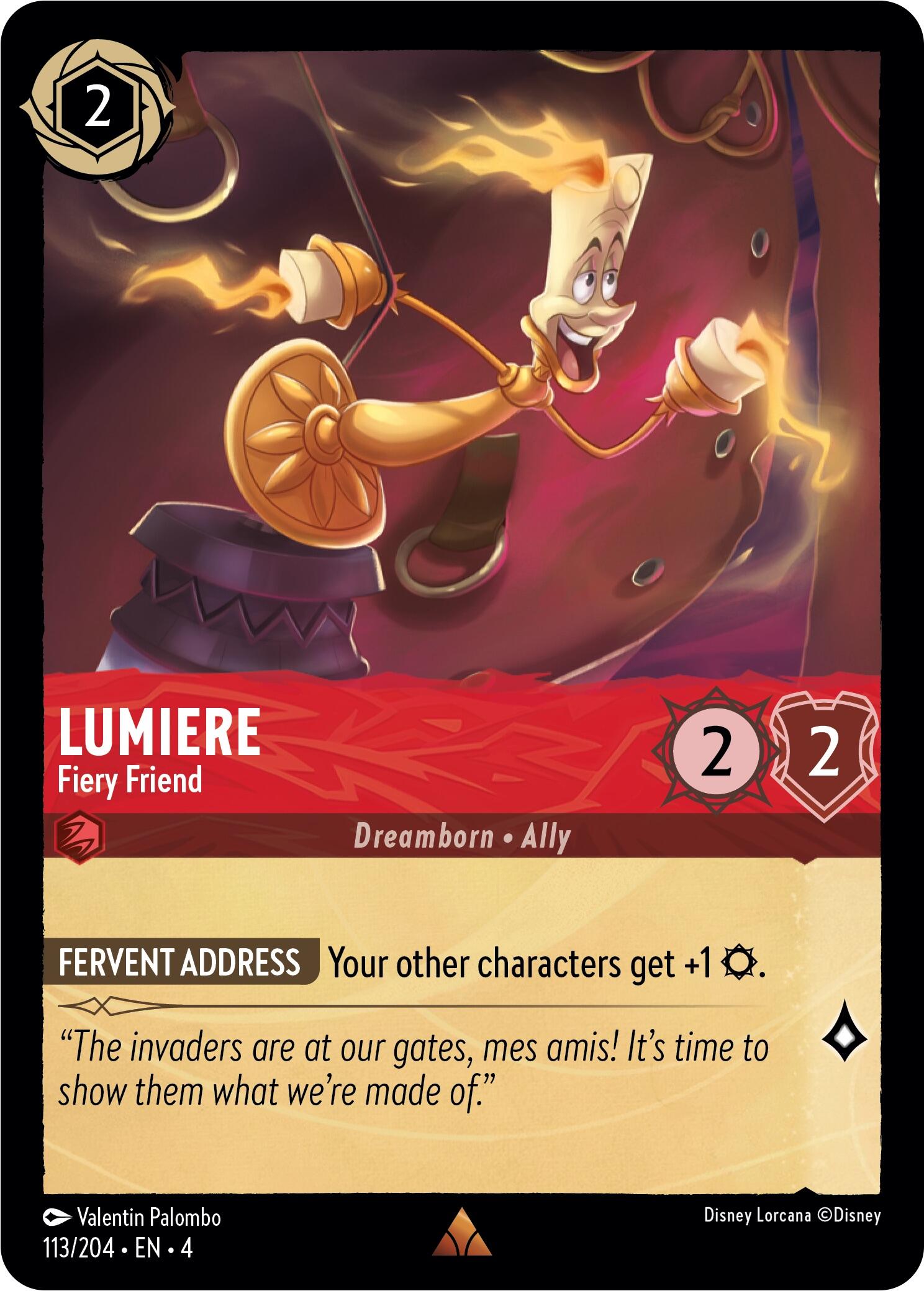 Lumiere - Fiery Friend (113/204) [Ursula's Return] | North Valley Games