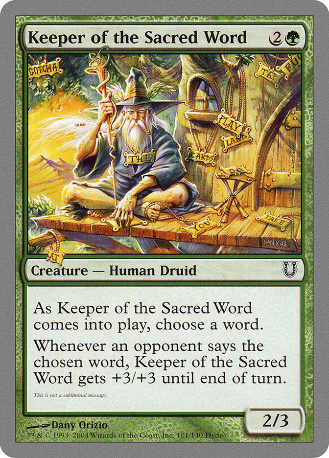 Keeper of the Sacred Word [Unhinged] | North Valley Games