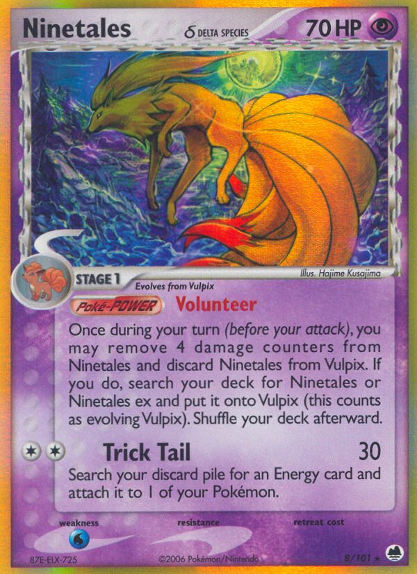 Ninetales (8/101) (Delta Species) [EX: Dragon Frontiers] | North Valley Games