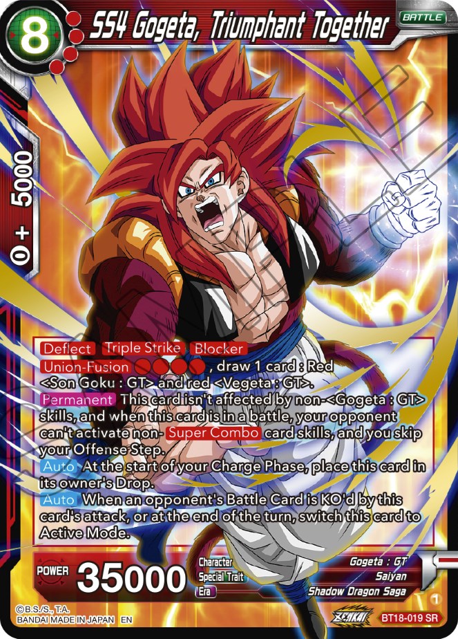 SS4 Gogeta, Triumphant Together (BT18-019) [Dawn of the Z-Legends] | North Valley Games