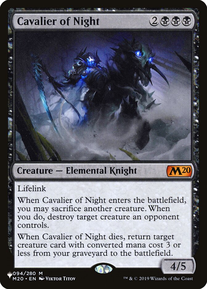 Cavalier of Night [The List] | North Valley Games