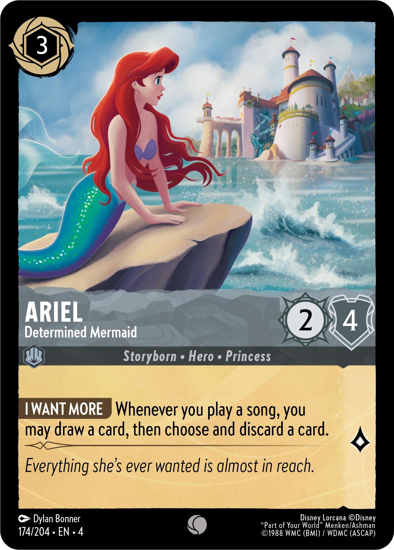 Ariel - Determined Mermaid (174/204) [Ursula's Return] | North Valley Games
