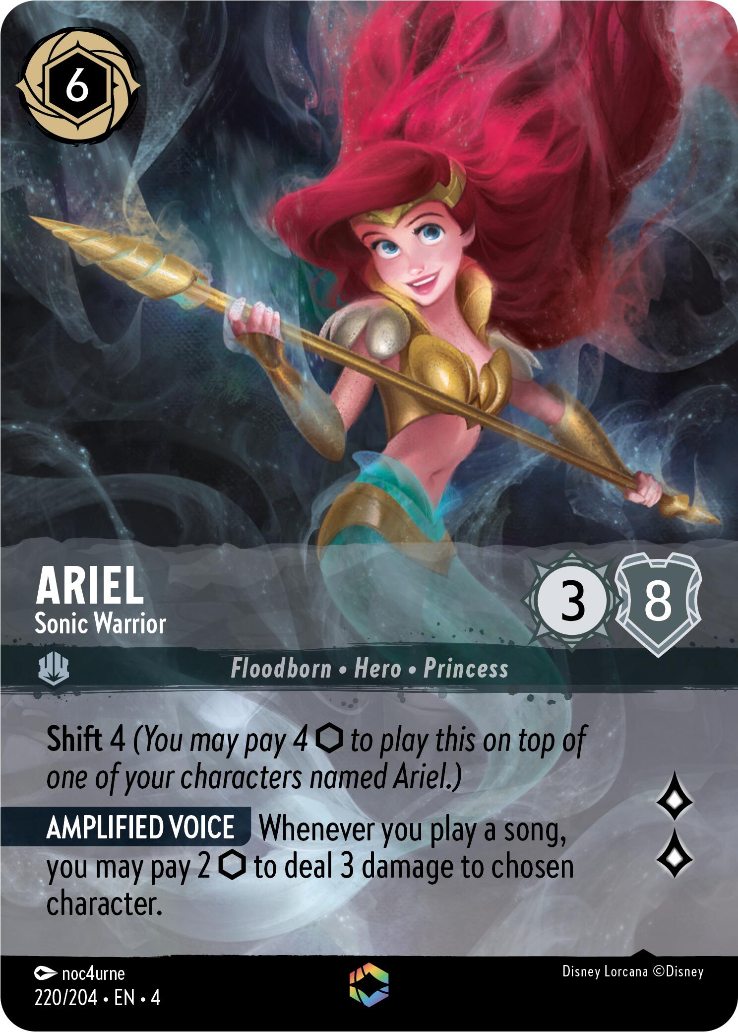 Ariel - Sonic Warrior (Enchanted) (220/204) [Ursula's Return] | North Valley Games