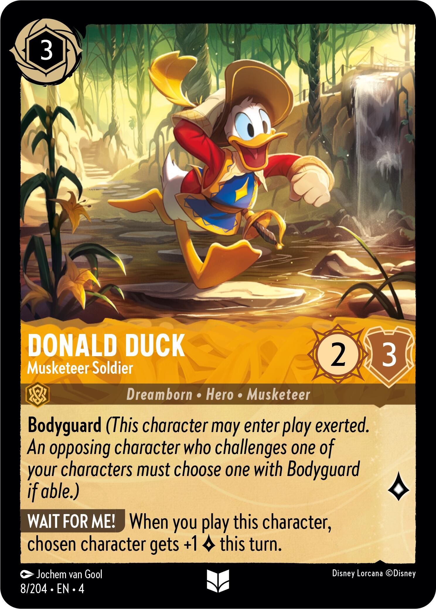 Donald Duck - Musketeer Soldier (8/204) [Ursula's Return] | North Valley Games