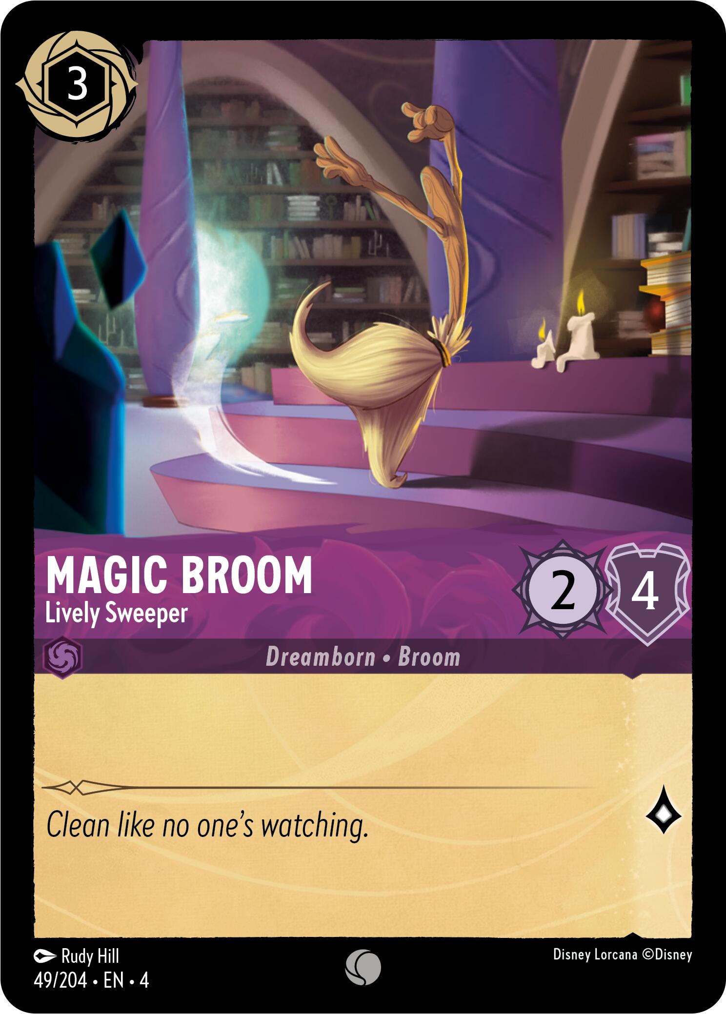 Magic Broom - Lively Sweeper (49/204) [Ursula's Return] | North Valley Games