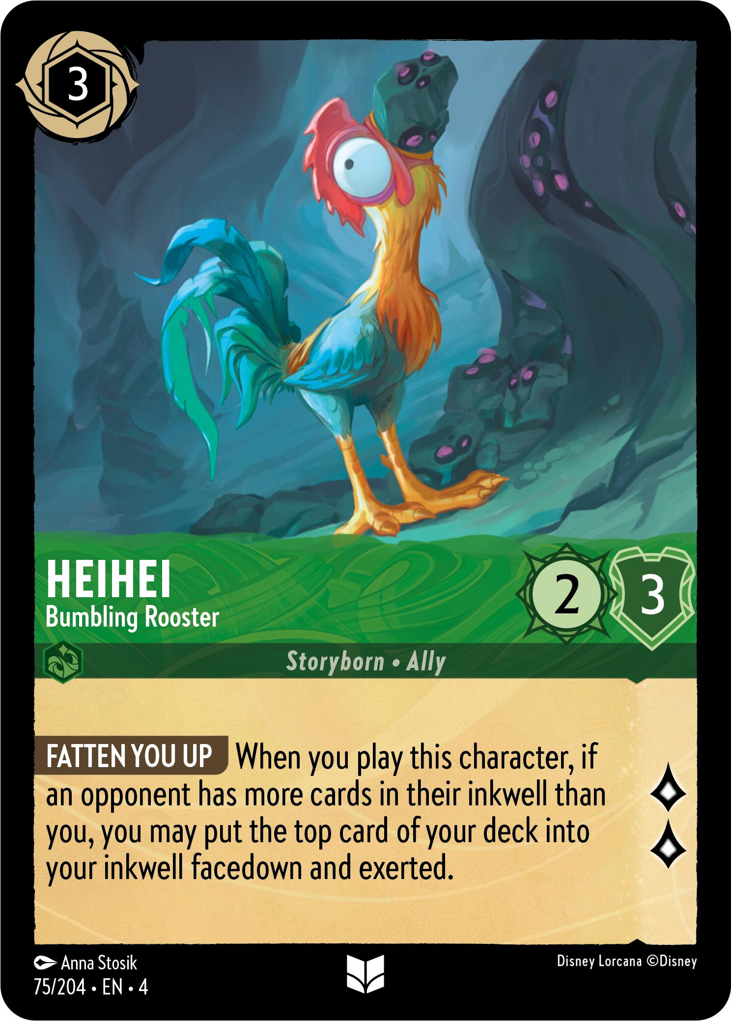 Heihei - Bumbling Rooster (75/204) [Ursula's Return] | North Valley Games