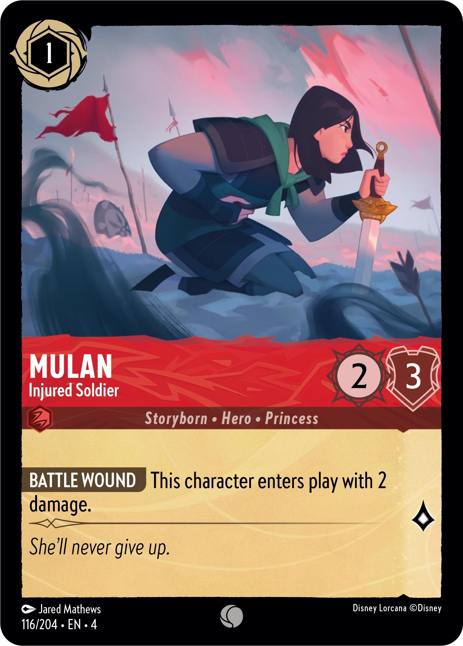 Mulan - Injured Soldier (116/204) [Ursula's Return] | North Valley Games