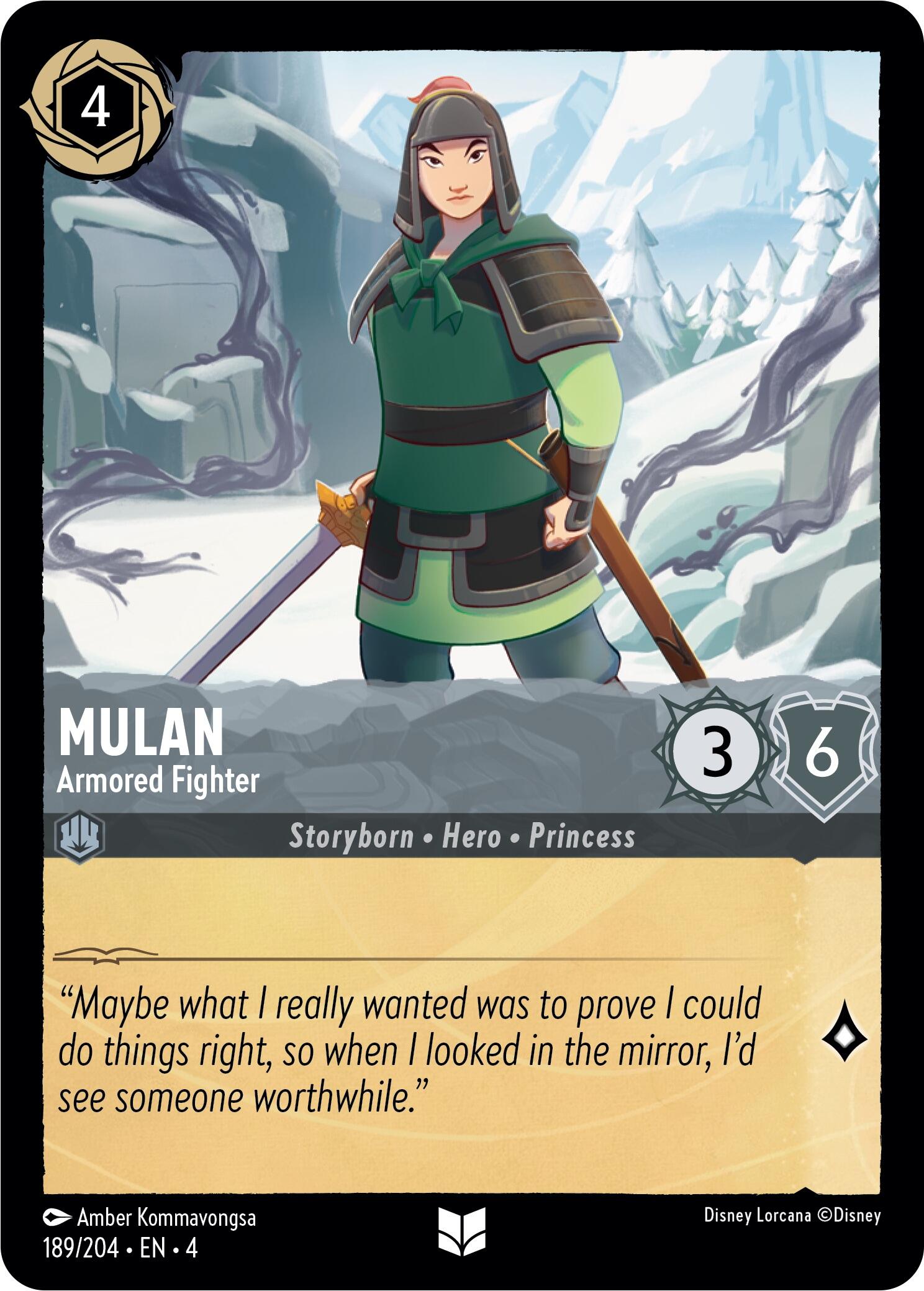 Mulan - Armored Fighter (189/204) [Ursula's Return] | North Valley Games