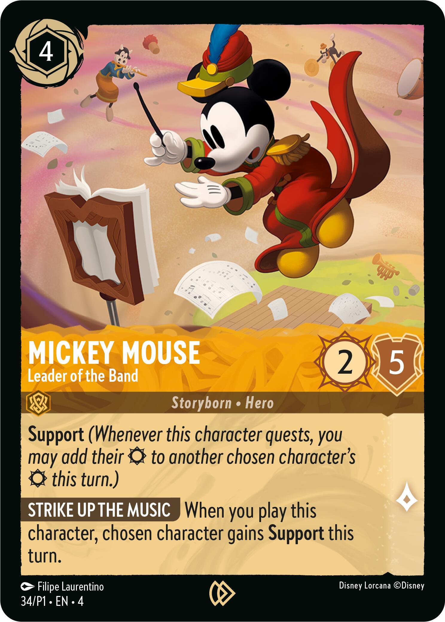 Mickey Mouse - Leader of the Band (34) [Promo Cards] | North Valley Games