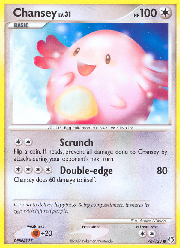 Chansey (76/123) [Diamond & Pearl: Mysterious Treasures] | North Valley Games