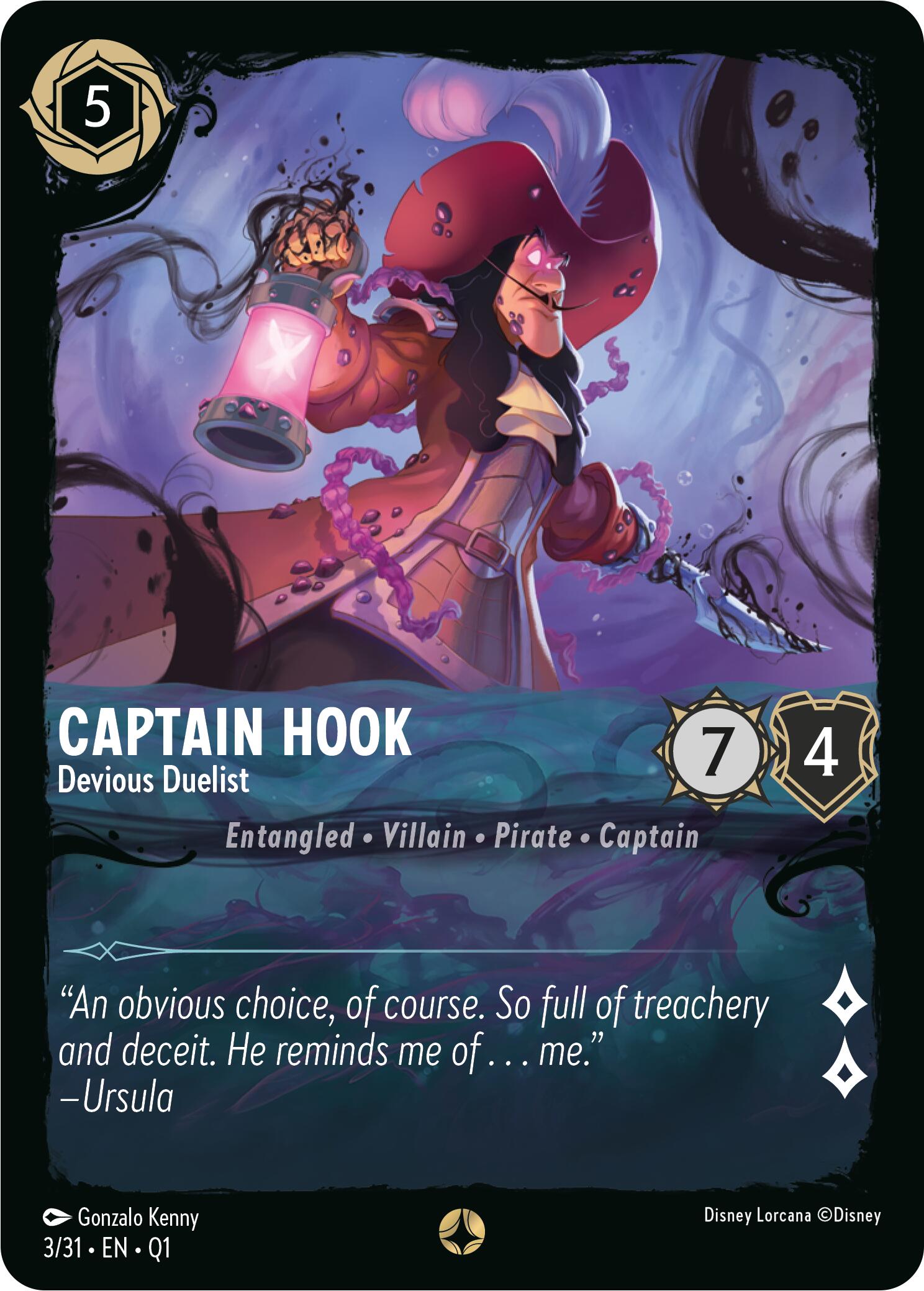 Captain Hook - Devious Duelist (3/31) [Illumineer's Quest: Deep Trouble] | North Valley Games