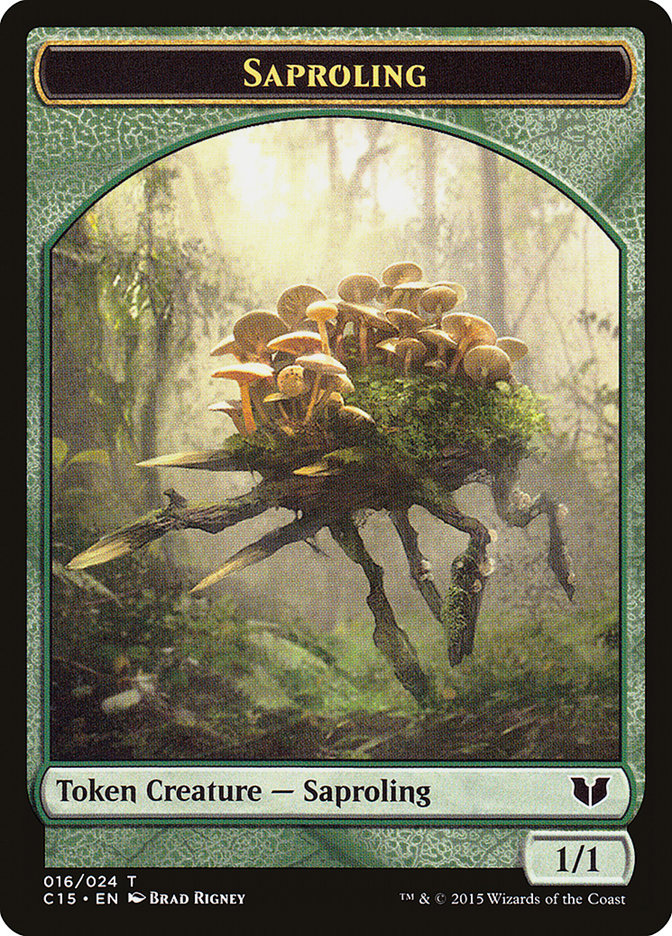 Snake (017) // Saproling Double-Sided Token [Commander 2015 Tokens] | North Valley Games