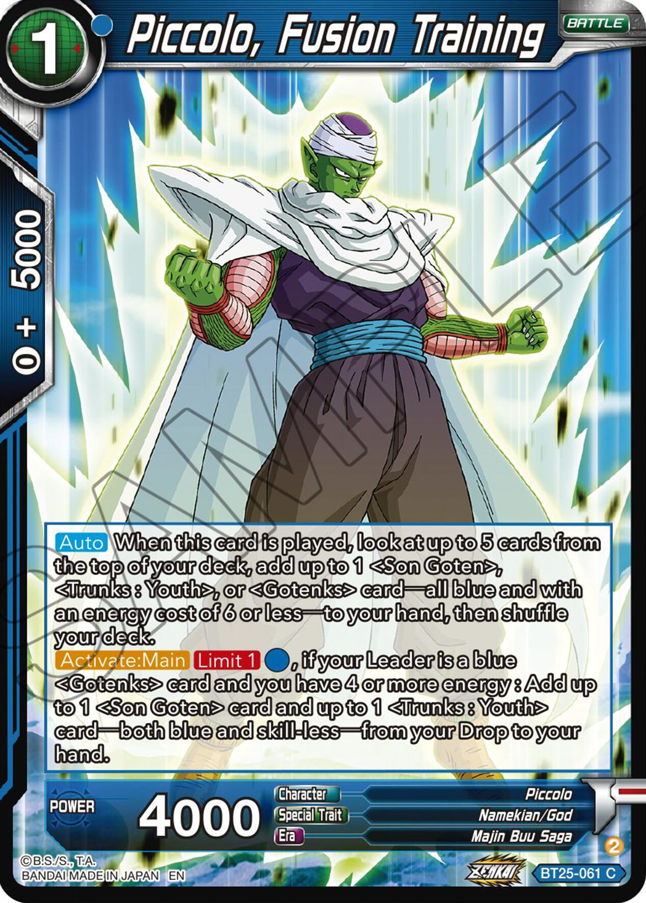 Piccolo, Fusion Training (BT25-061) [Legend of the Dragon Balls] | North Valley Games