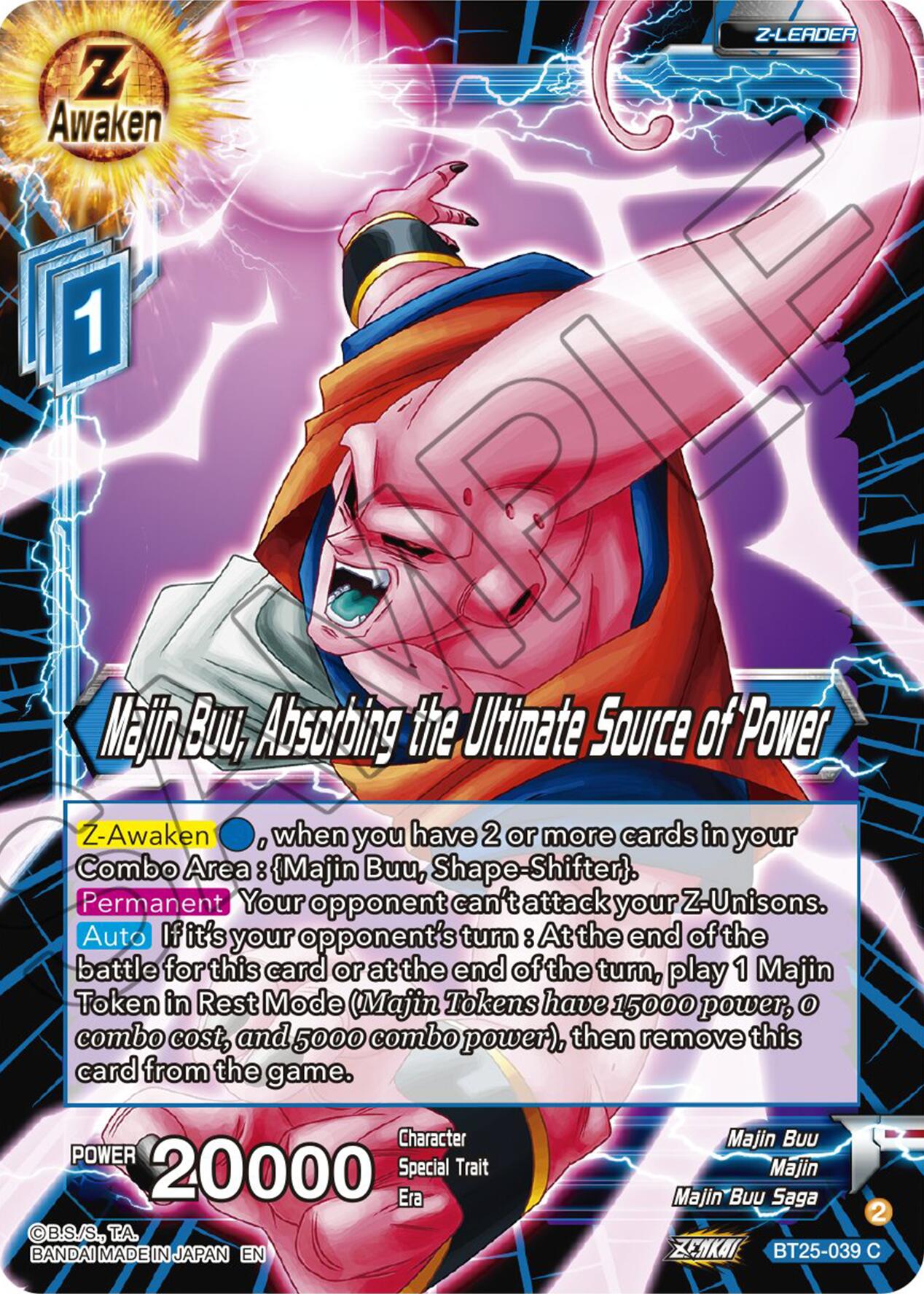 Majin Buu, Absorbing the Ultimate Source of Power (BT25-039) [Legend of the Dragon Balls] | North Valley Games