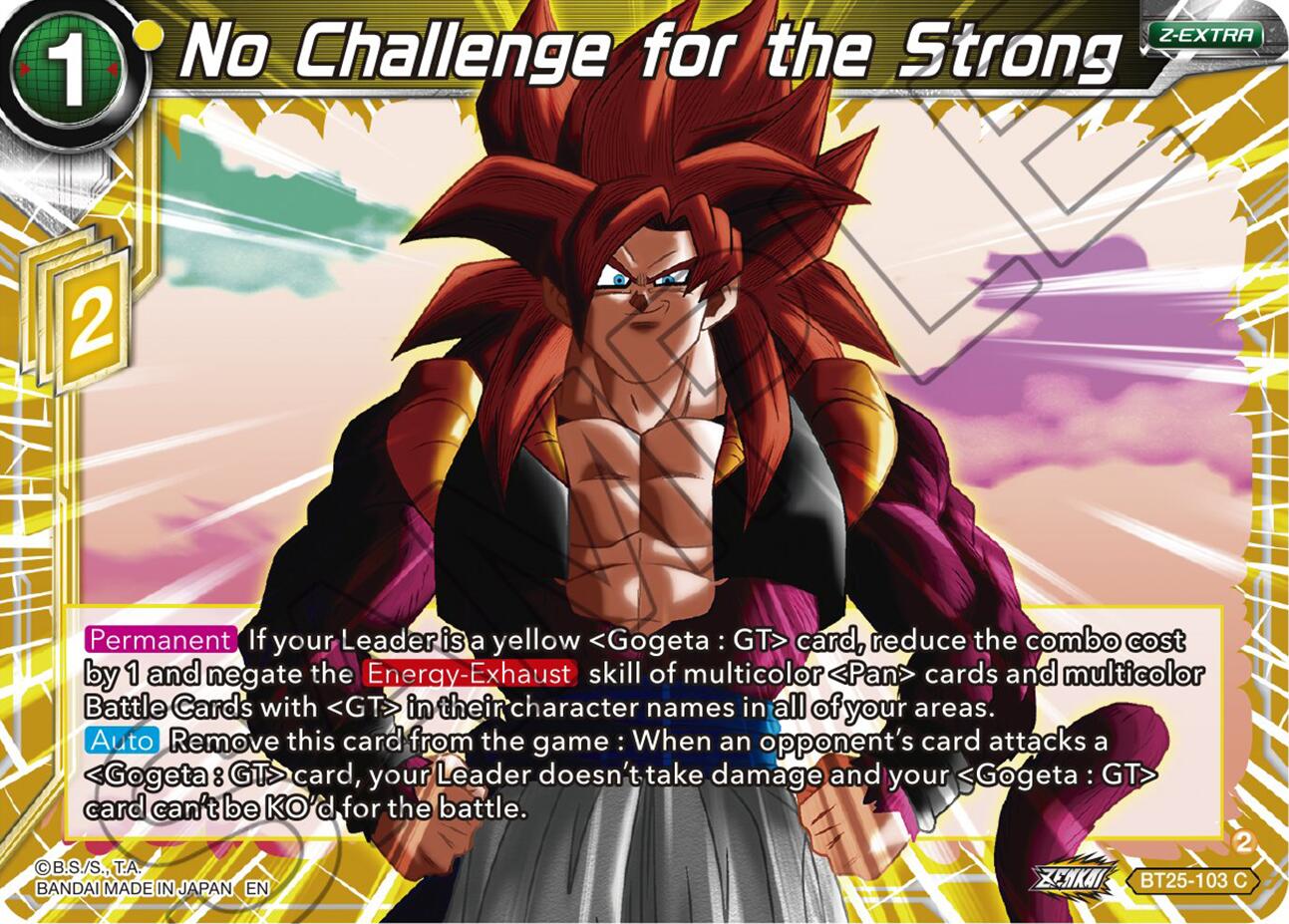 No Challenge for the Strong (BT25-103 C) [Legend of the Dragon Balls] | North Valley Games