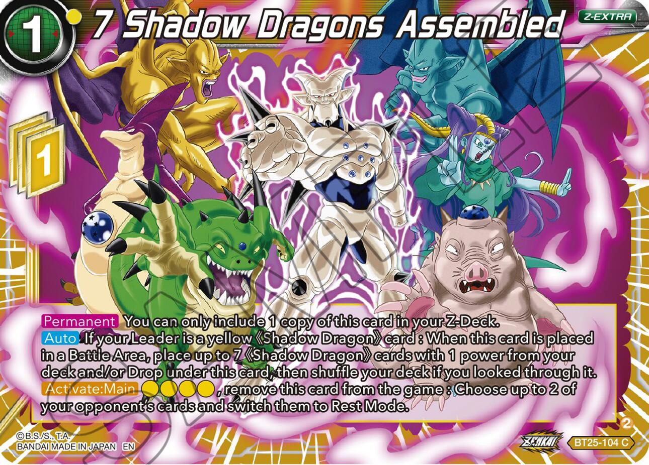 7 Shadow Dragons Assembled (BT25-104) [Legend of the Dragon Balls] | North Valley Games