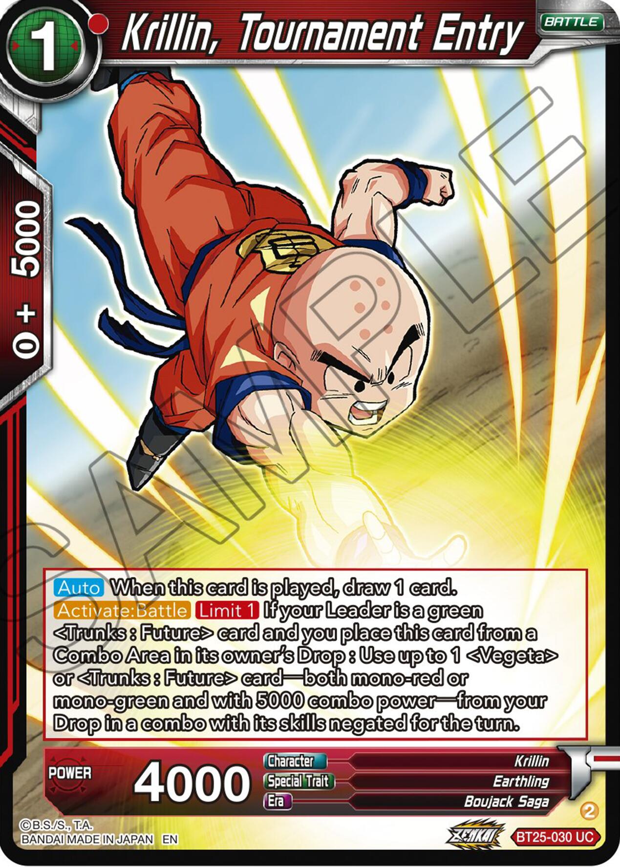 Krillin, Tournament Entry (BT25-030) [Legend of the Dragon Balls] | North Valley Games