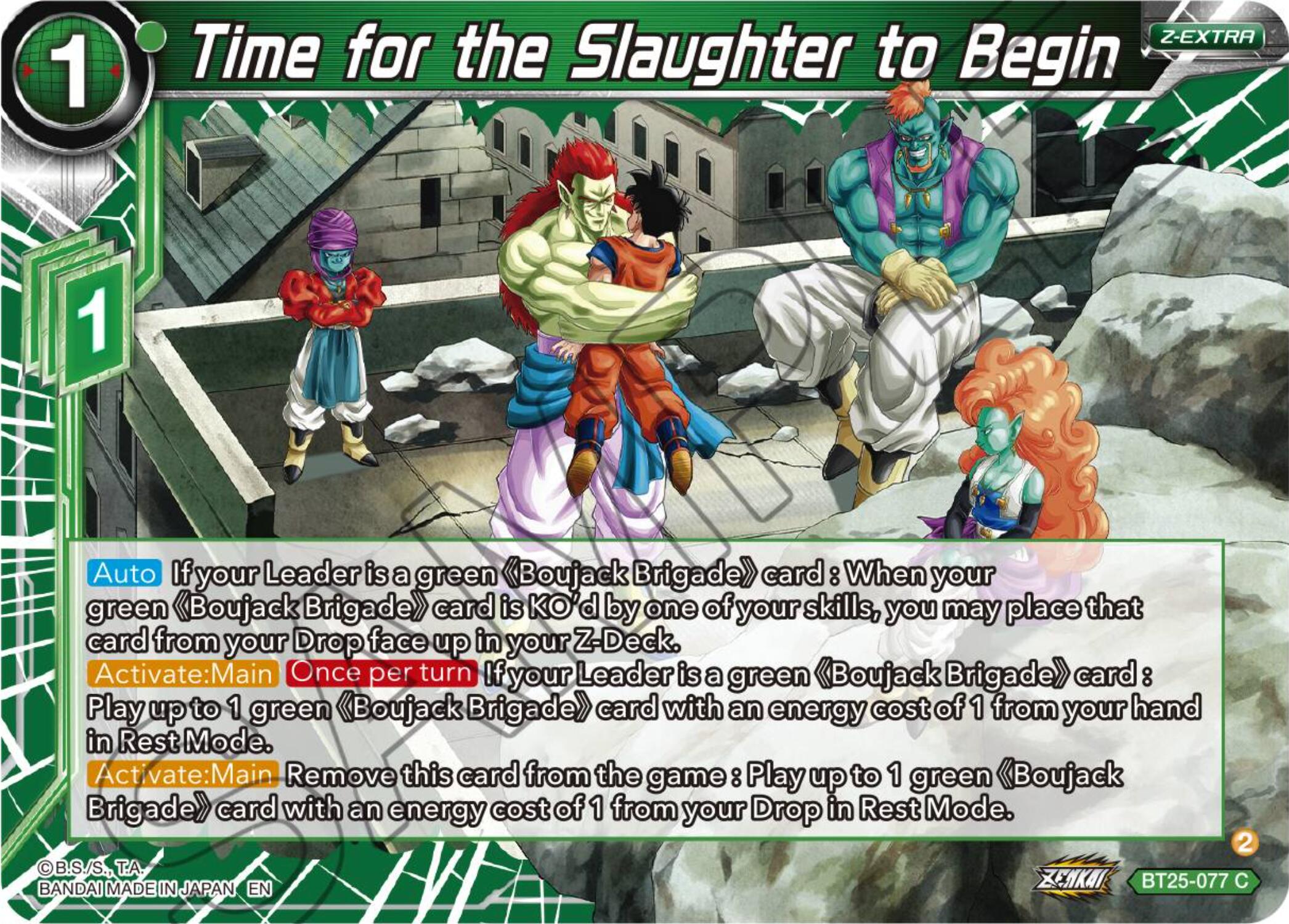 Time for the Slaughter to Begin (BT25-077) [Legend of the Dragon Balls] | North Valley Games