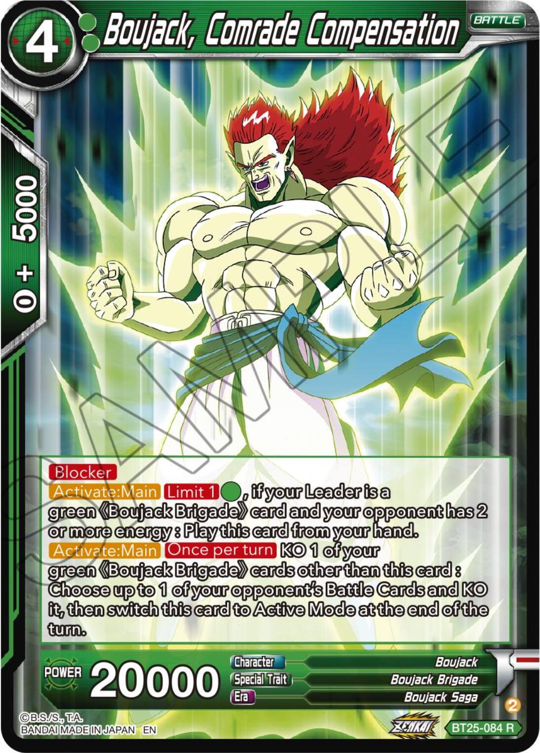Boujack, Comrade Compensation (BT25-084) [Legend of the Dragon Balls] | North Valley Games