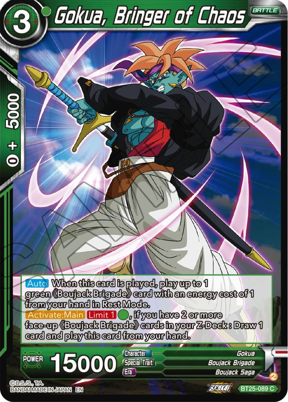Gokua, Bringer of Chaos (BT25-089) [Legend of the Dragon Balls] | North Valley Games