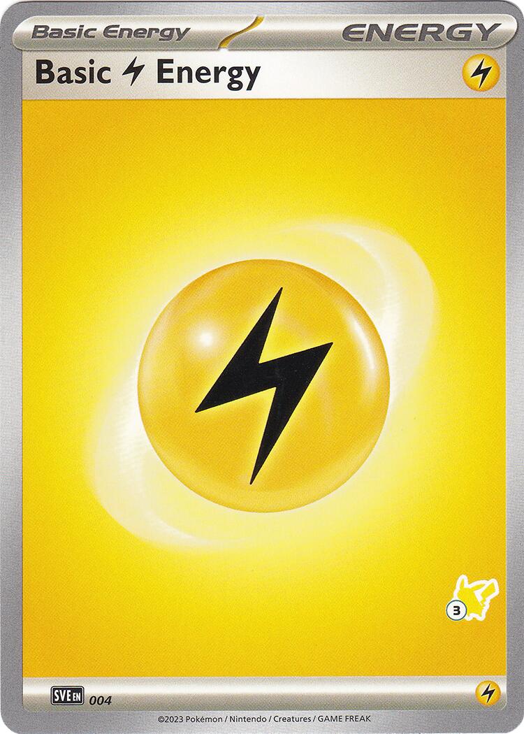 Basic Lightning Energy (004) (Pikachu Stamp #3) [Battle Academy 2024] | North Valley Games