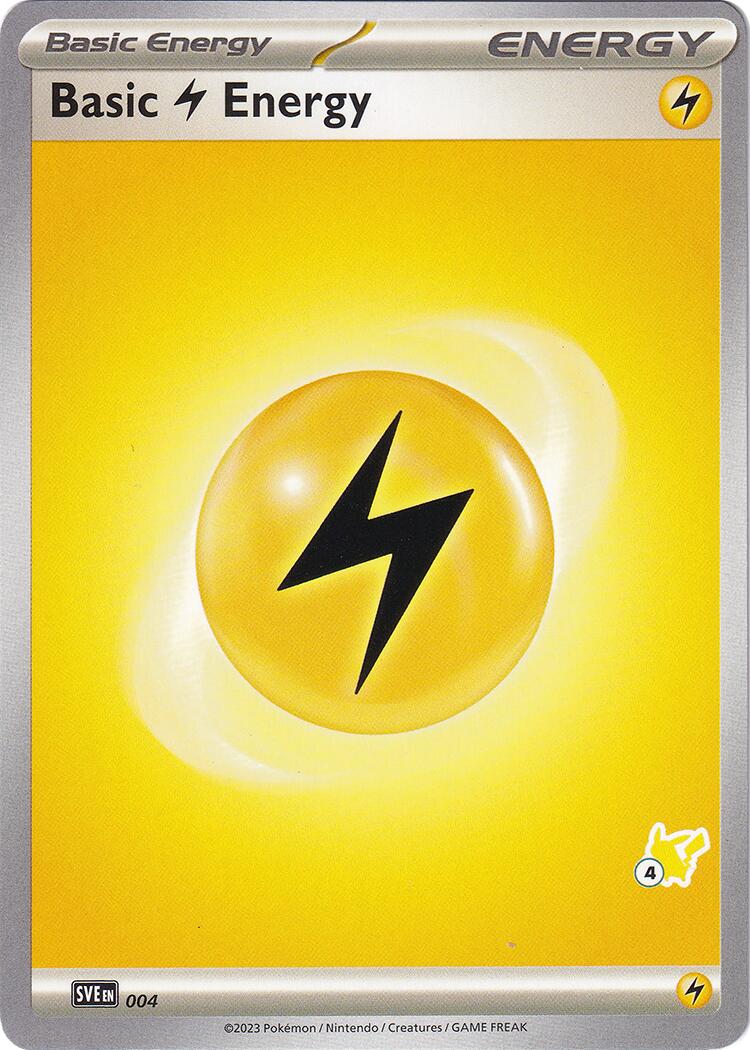 Basic Lightning Energy (004) (Pikachu Stamp #4) [Battle Academy 2024] | North Valley Games