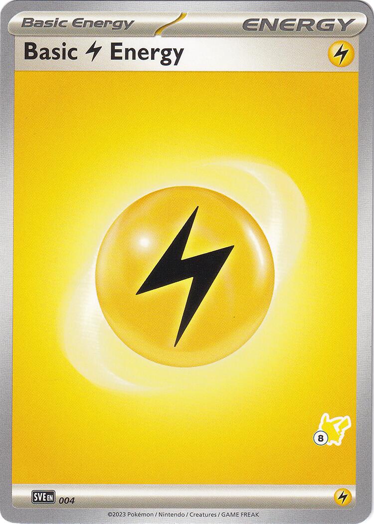 Basic Lightning Energy (004) (Pikachu Stamp #8) [Battle Academy 2024] | North Valley Games