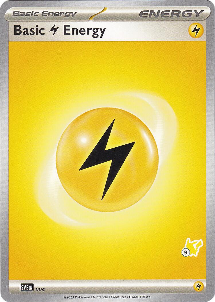 Basic Lightning Energy (004) (Pikachu Stamp #9) [Battle Academy 2024] | North Valley Games