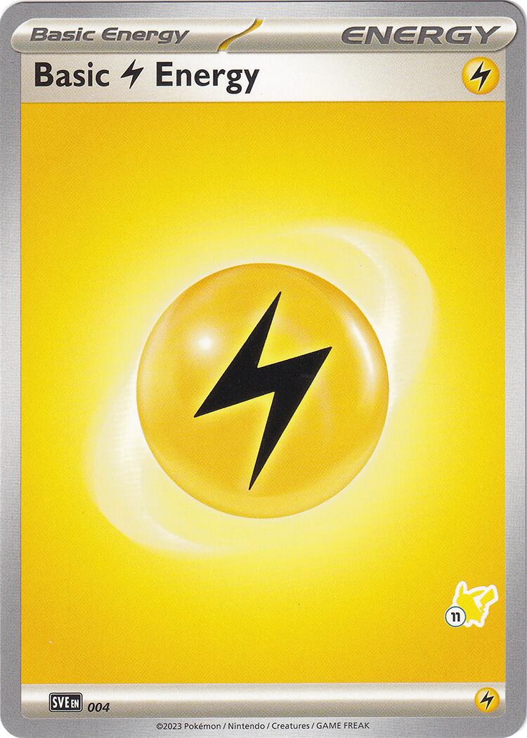 Basic Lightning Energy (004) (Pikachu Stamp #11) [Battle Academy 2024] | North Valley Games