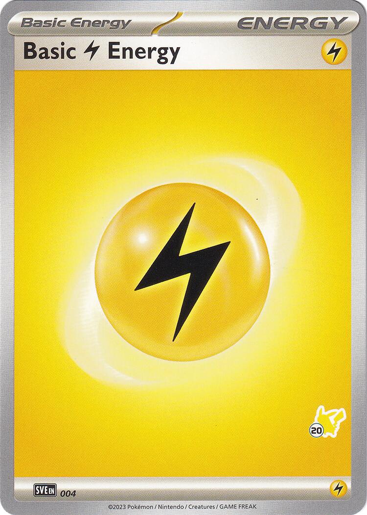 Basic Lightning Energy (004) (Pikachu Stamp #20) [Battle Academy 2024] | North Valley Games