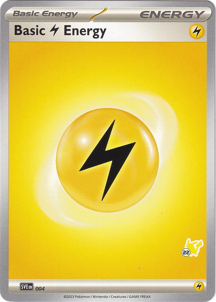Basic Lightning Energy (004) (Pikachu Stamp #22) [Battle Academy 2024] | North Valley Games
