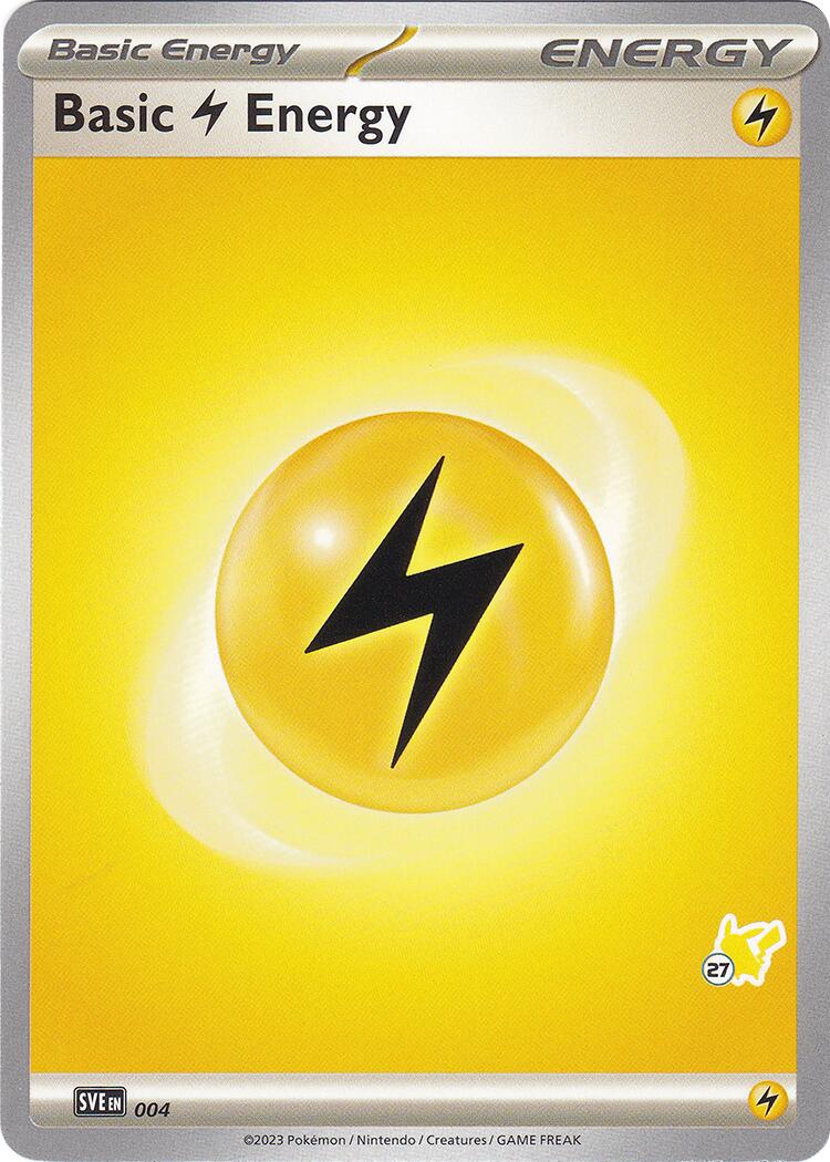 Basic Lightning Energy (004) (Pikachu Stamp #27) [Battle Academy 2024] | North Valley Games