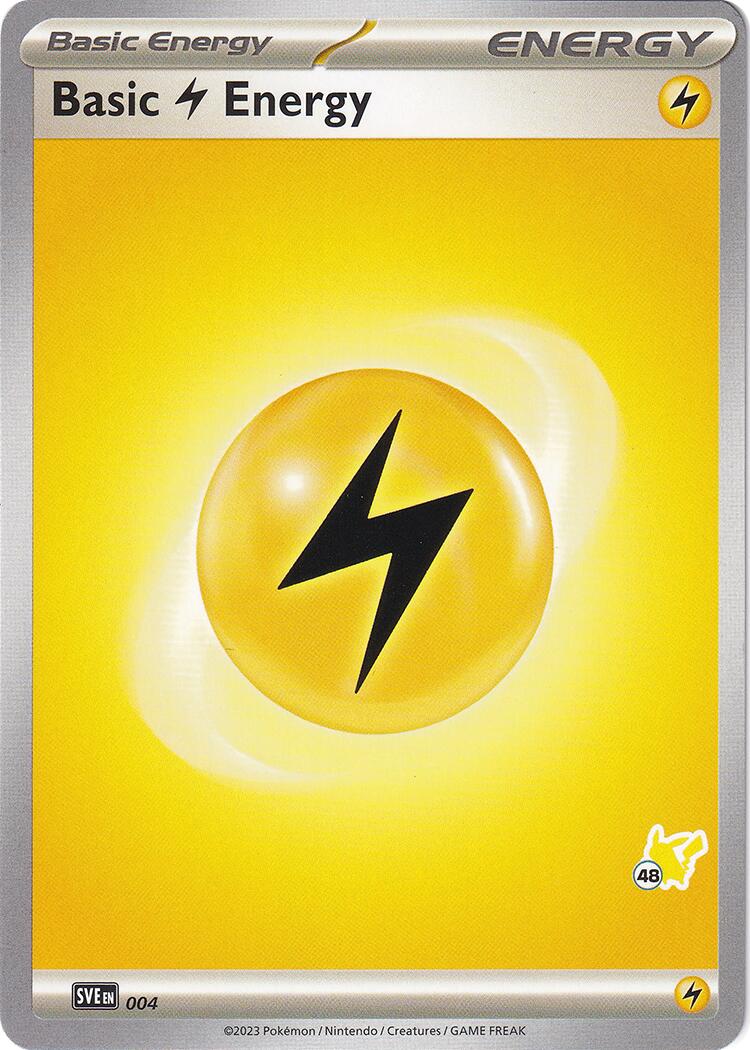 Basic Lightning Energy (004) (Pikachu Stamp #48) [Battle Academy 2024] | North Valley Games