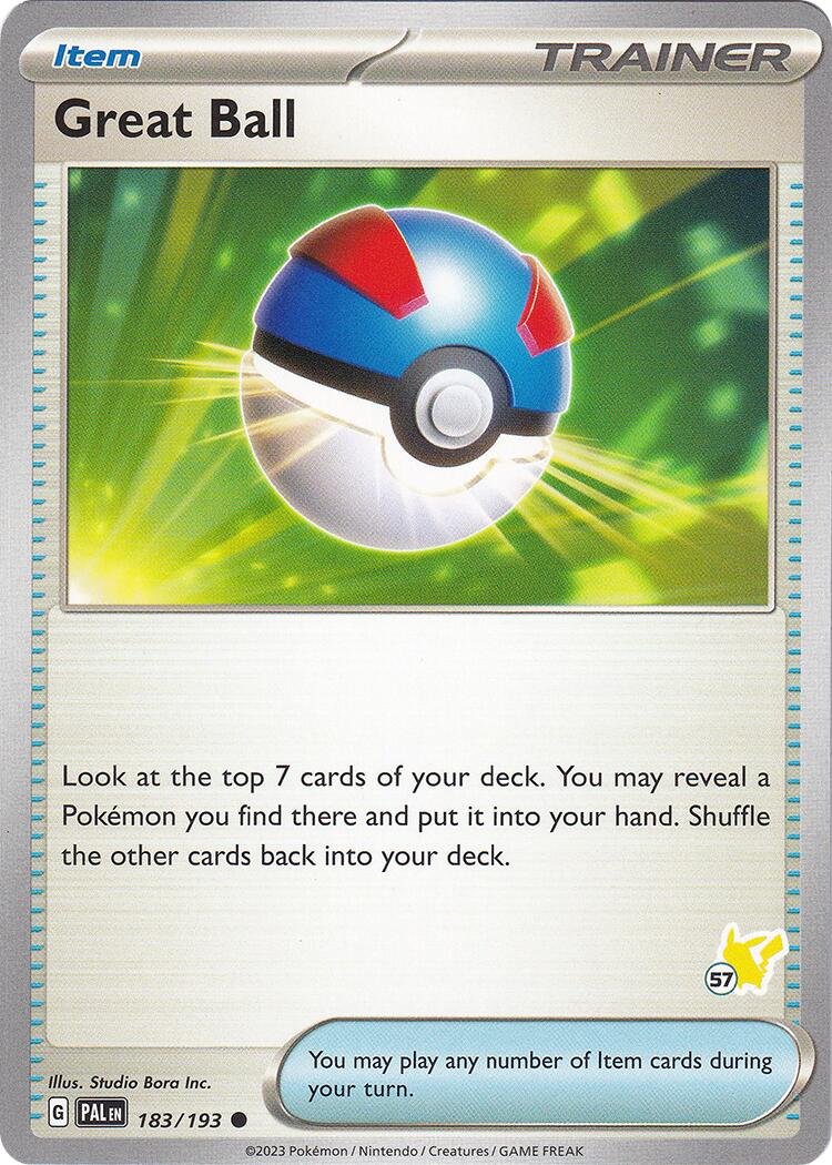 Great Ball (183/193) (Pikachu Stamp #57) [Battle Academy 2024] | North Valley Games
