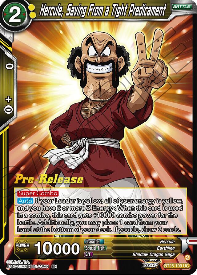 Hercule, Saving From a Tight Predicament (BT25-109) [Legend of the Dragon Balls Prerelease Promos] | North Valley Games