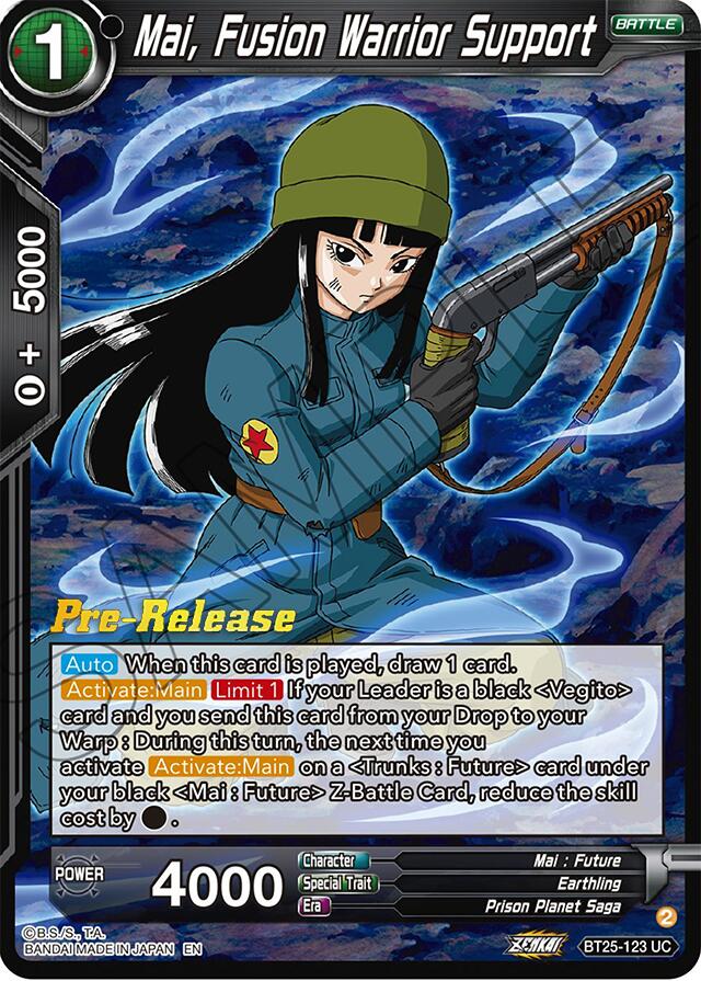 Mai, Fusion Warrior Support (BT25-123) [Legend of the Dragon Balls Prerelease Promos] | North Valley Games