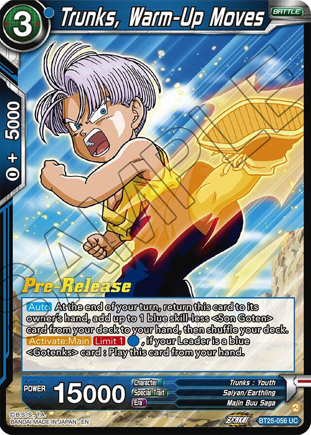Trunks, Warm-Up Moves (BT25-056) [Legend of the Dragon Balls Prerelease Promos] | North Valley Games