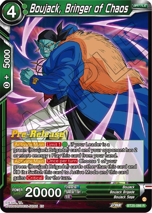Boujack, Bringer of Chaos (BT25-086) [Legend of the Dragon Balls Prerelease Promos] | North Valley Games