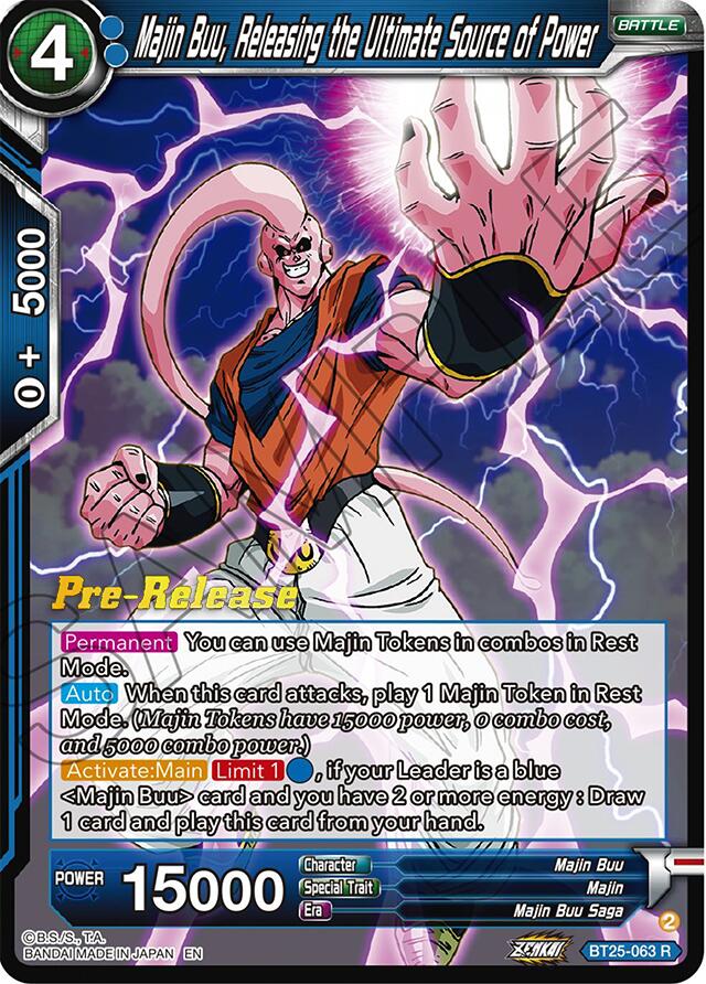 Majin Buu, Releasing the Ultimate Source of Power (BT25-063) [Legend of the Dragon Balls Prerelease Promos] | North Valley Games