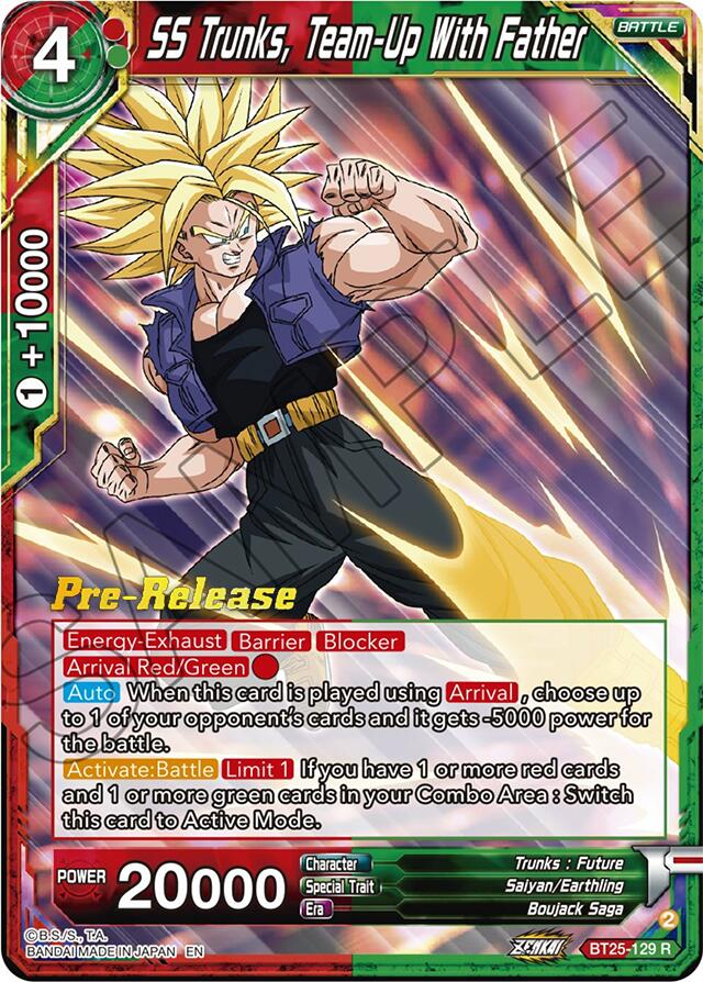 SS Trunks, Team-Up With Father (BT25-129) [Legend of the Dragon Balls Prerelease Promos] | North Valley Games