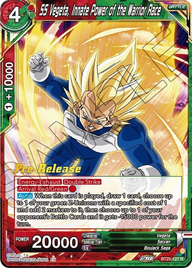 SS Vegeta, Innate Power of the Warrior Race (BT25-127) [Legend of the Dragon Balls Prerelease Promos] | North Valley Games